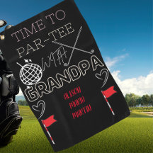 Farmas svarta Golf Towel med Grandchild's Namn