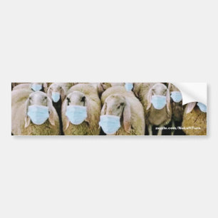 Fårmasker för Bära Bildekal