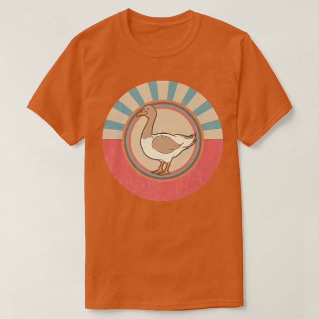 Farmer Bird Älskare Farm Animal Retro Goose T Shirt (Design framsida)