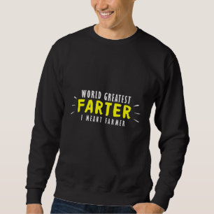 Farmer Boskap Worlds Greatest Farter Rancher Lång Ärmad Tröja