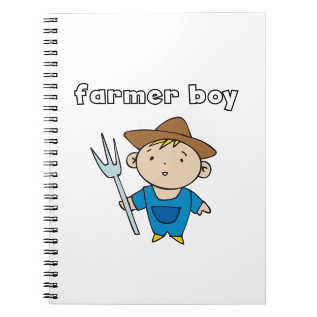 Farmer Boy Anteckningsbok Med Spiral (Framsidan)