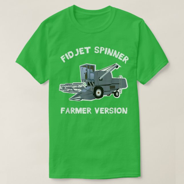 Farmer Boy Combine Harvester Fidget Spinner T Shirt (Design framsida)