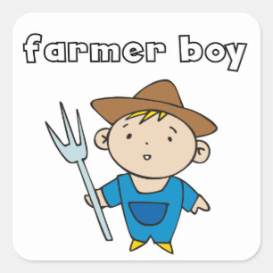 Farmer Boy Fyrkantigt Klistermärke