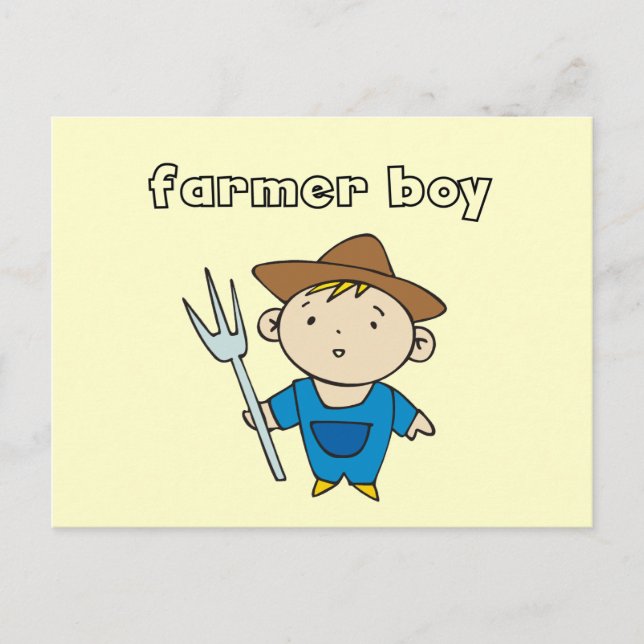 Farmer Boy Tshirts och Gifts Vykort (Framsida)