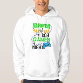 Farmer by Day Gamer by Night Hoodie