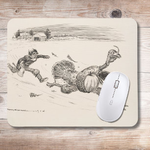 Farmer Chasing Turkey - William Walker Musmatta