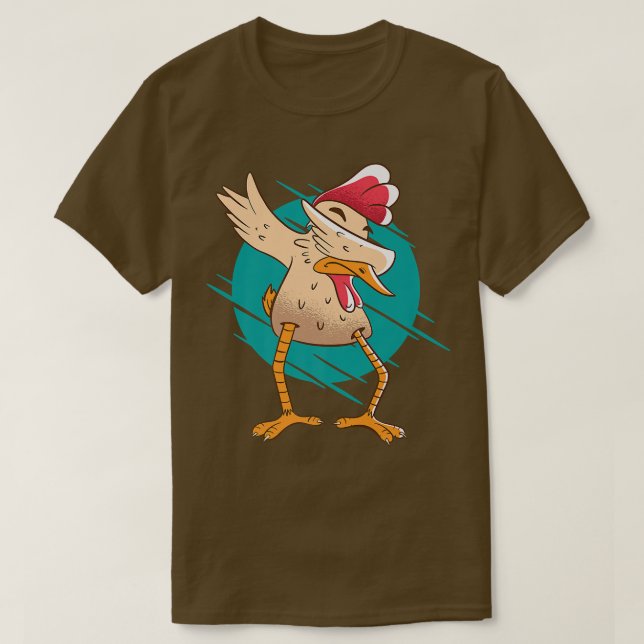 Farmer Chicken Egg Chicken Dabbing Dance roligt Da T Shirt (Design framsida)