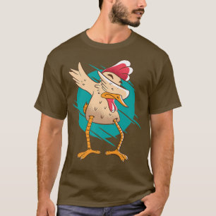 Farmer Chicken Egg Chicken Dabbing Dance roligt Da T Shirt