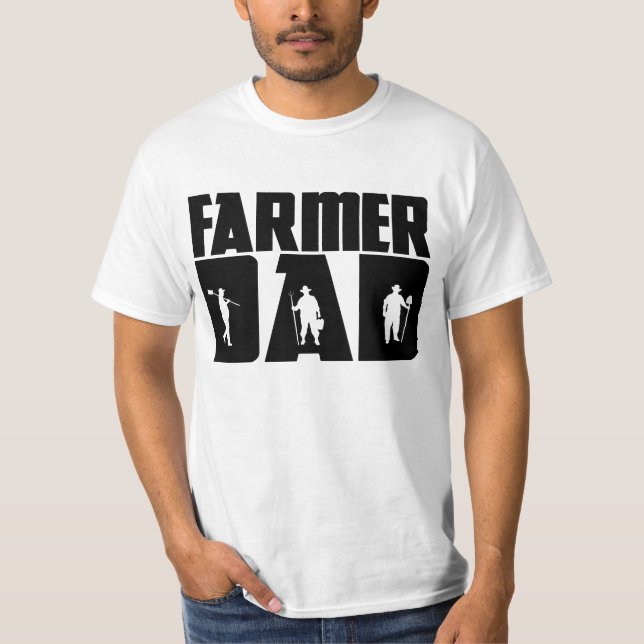 Farmer Dad - Farming Father's Day  T Shirt (Framsida)