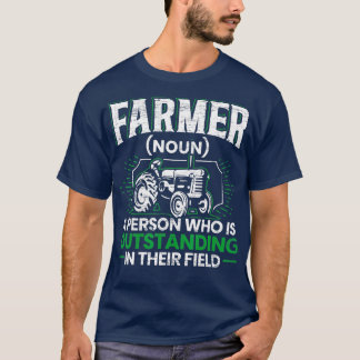 Farmer Definition Funny Tractor Rider Farming Papp T Shirt