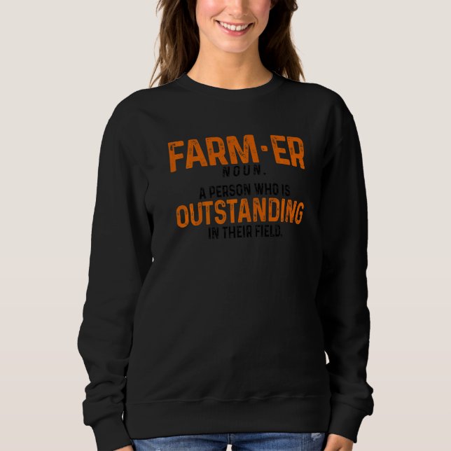 Farmer Definition Noun Farmer Agriculture Tractor  T Shirt (Framsida)