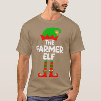 Farmer Elf Matching Family Group jul Party P T Shirt