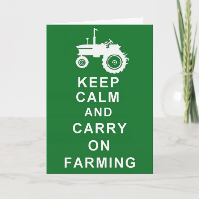 Farmer Farm Hälsning eller Birthday Card Tractor Kort (Framsida)