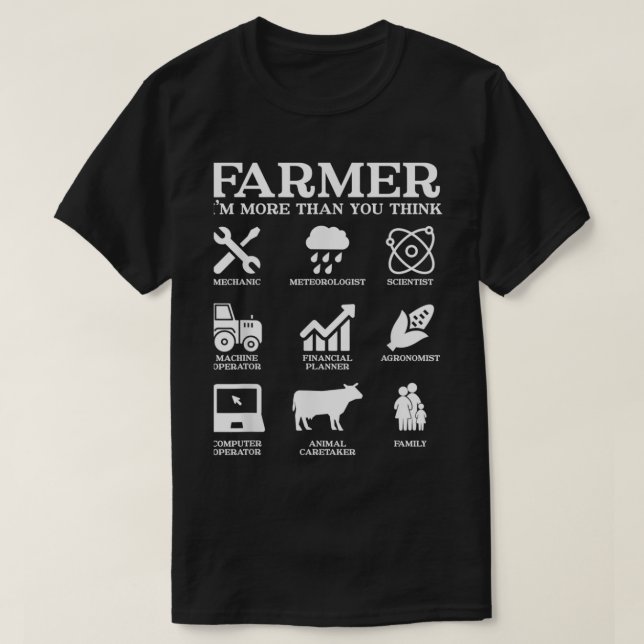 Farmer Gift Idea Farming Agriculture Patriotic Far T Shirt (Design framsida)