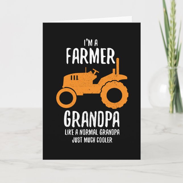 Farmer Grandpa Tractor Kort (Framsida)