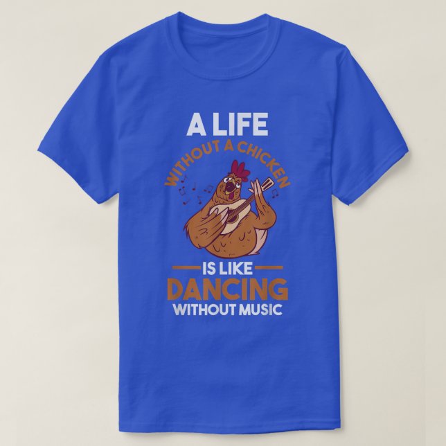 Farmer Guitar Chicken T Shirt (Design framsida)