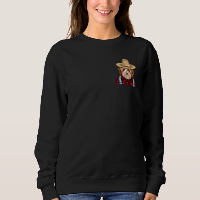 Farmer Havanese Farming Hund Pocket T Shirt (Framsida)