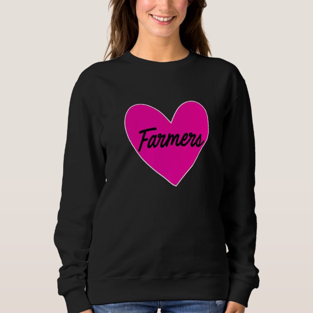 Farmer Heart Graphic Cow Farmer Agriculture Tracto T Shirt (Framsida)