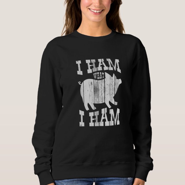 Farmer I Ham What I Ham Gris T Shirt (Framsida)