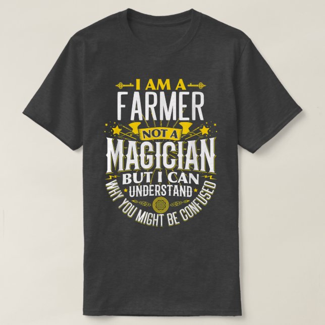 Farmer Idea Lusny Inte Magician Farmer T Shirt (Design framsida)