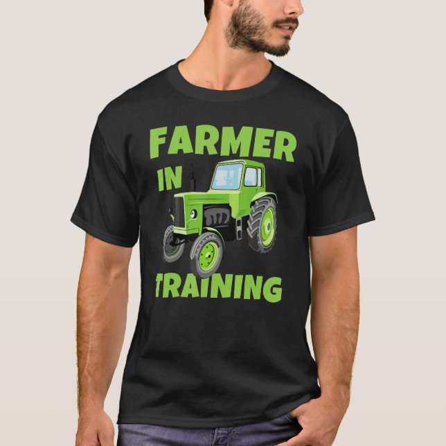 Farmer In Training Tractors Driver  Strongman Vehi T Shirt (Framsida)