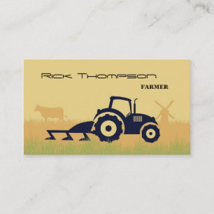 Farmer Landowner Husbandman Cultivator Card Visitkort