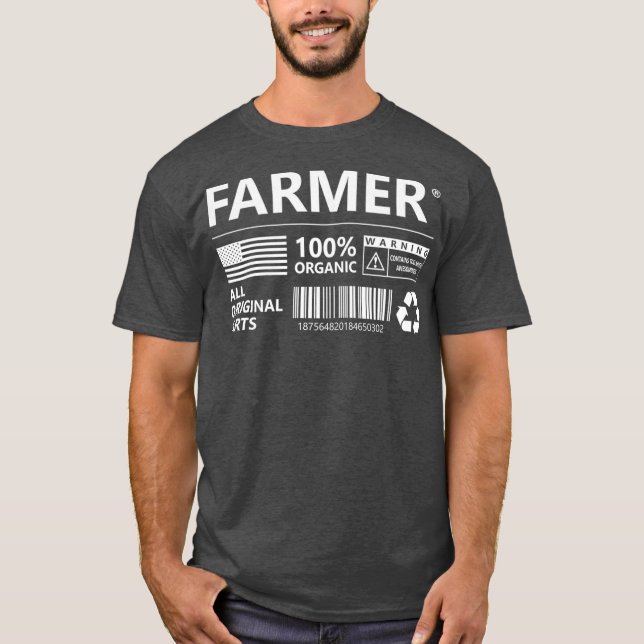 Farmer Marking Farming Funny Farm Premium T Shirt (Framsida)