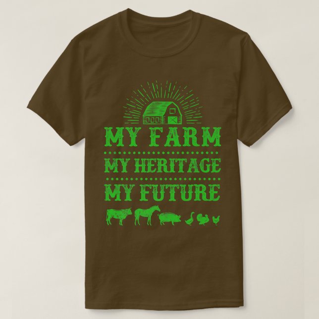 Farmer Min gårm Mitt kulturarv Min framtid T Shirt (Design framsida)