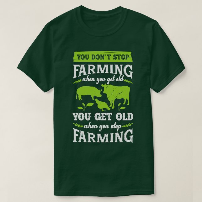 Farmer Old Woman Man Farming Morma Grandpa Gift T Shirt (Design framsida)
