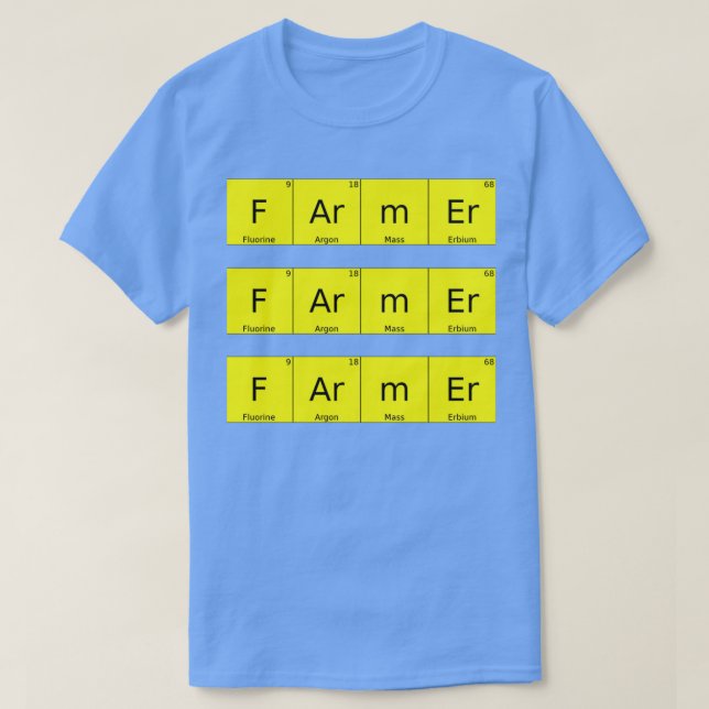 Farmer Periodic Bord Funny Farmer Gift Perfekt Gi T Shirt (Design framsida)