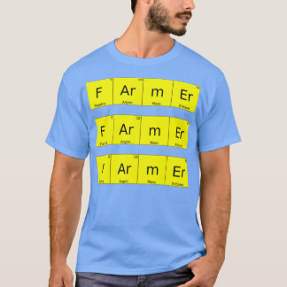 Farmer Periodic Bord Funny Farmer Gift Perfekt Gi T Shirt