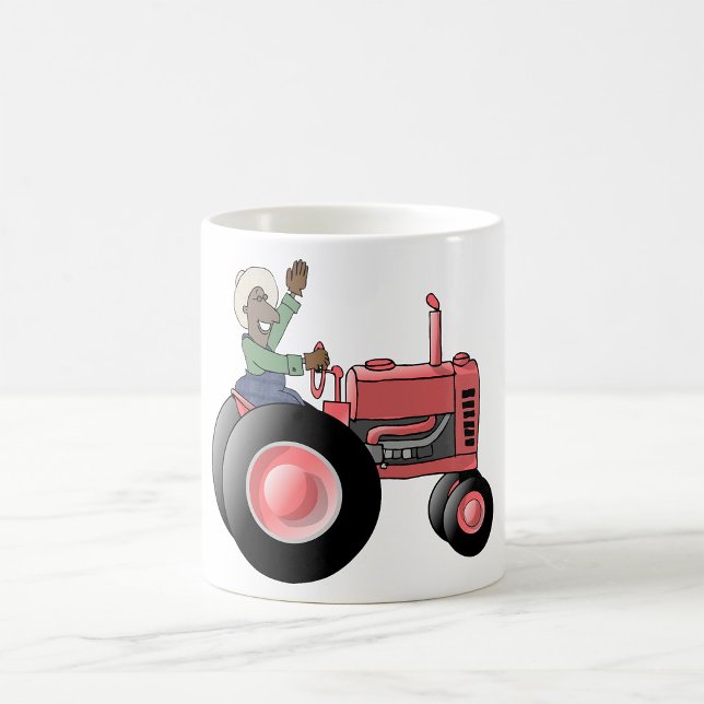 Farmer Riding A Tractor Coffee Mugg (Skapare uppladdad)