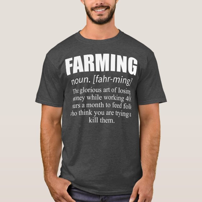 Farmer Shirts Farming Definition Farmer Gift T Shirt (Framsida)