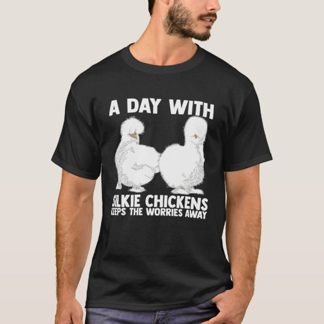 Farmer Silkie Chicken Mama Silky Chicken Farmer T Shirt (Framsida)