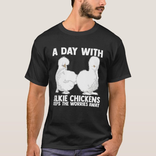 Farmer Silkie Chicken Mama Silky Chicken Farmer T Shirt (Framsida)