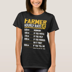 Farmer Timlön Roligt Jordbruk Jordbrukare Älskare T Shirt