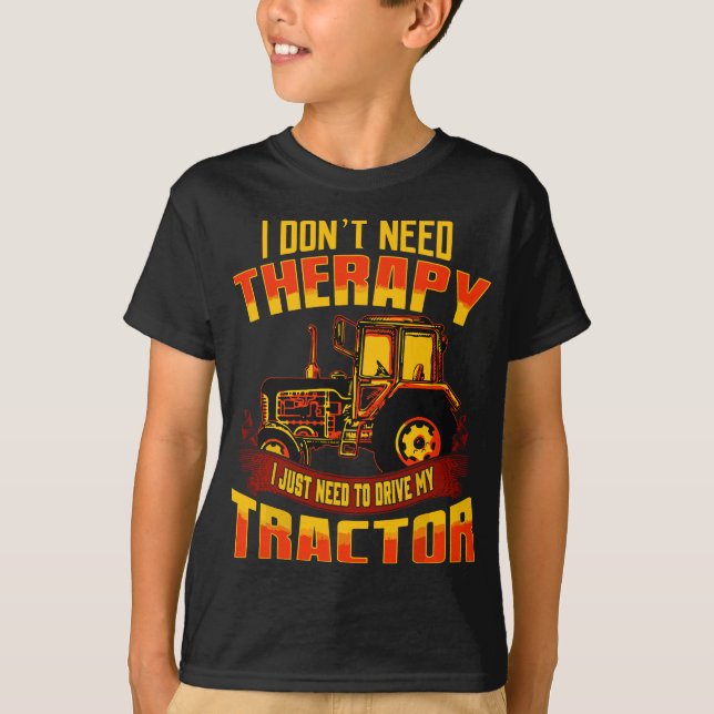 Farmer Tractor Farming Funny Cites Humor Farm sa T Shirt (Framsida)