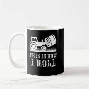 Farmer Tractor. Så här rullar jag Farm Hay Bale Kaffemugg