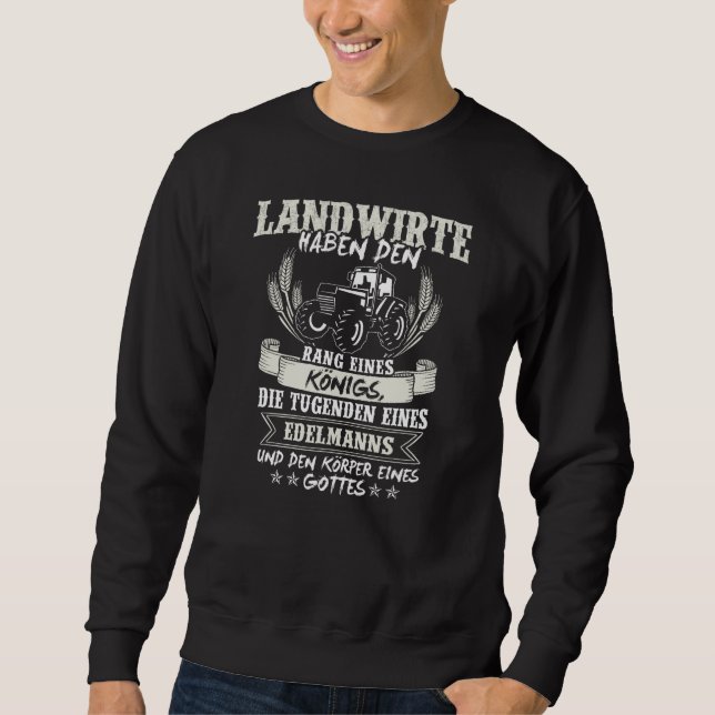 Farmer Tractor Shirt Agricultural Sayed Bauer Kin Lång Ärmad Tröja (Framsida)