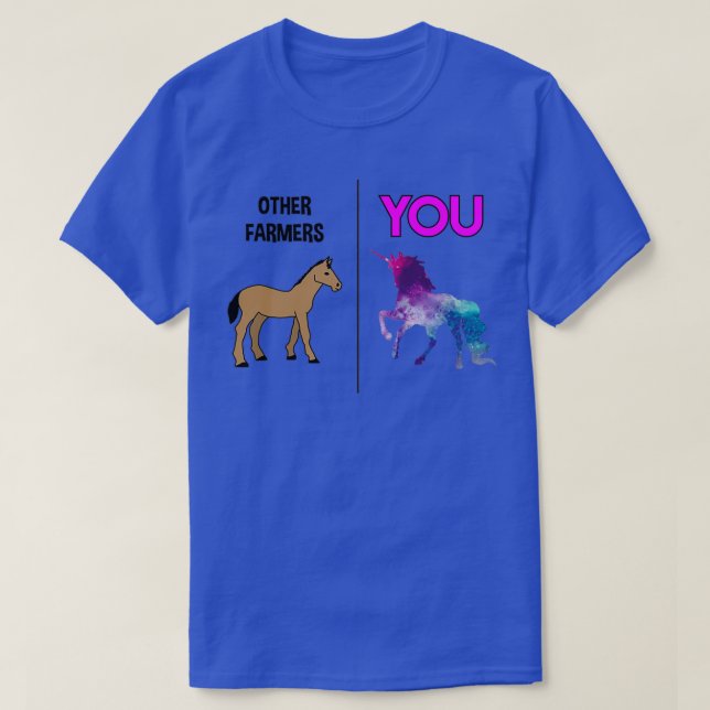 Farmer Unicorn  T Shirt (Design framsida)