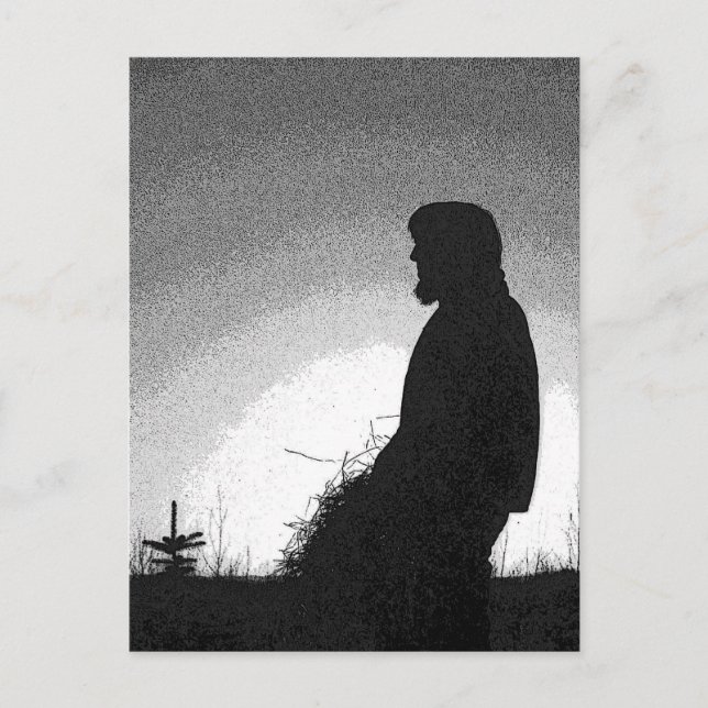 Farmer vid Sunset Postcard Vykort (Framsida)