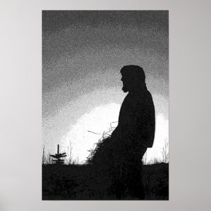 Farmer vid Sunset Poster