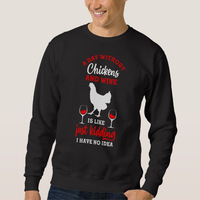 Farmer Vin Chicken Lång Ärmad Tröja (Framsida)