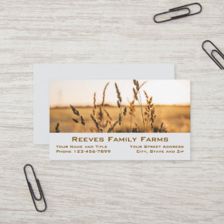 Farmer Wheat Farm Agricultural Business Cards Visitkort