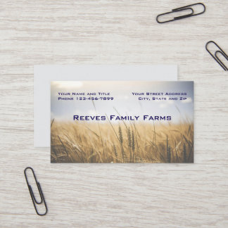 Farmer Wheat Farm Agricultural Business Cards Visitkort
