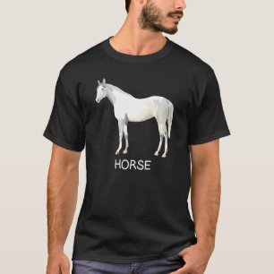 Farmer White Horse Farm Animal T Shirt