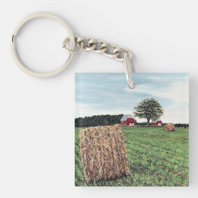 Farmering Haybales Keychain (Framsidan)