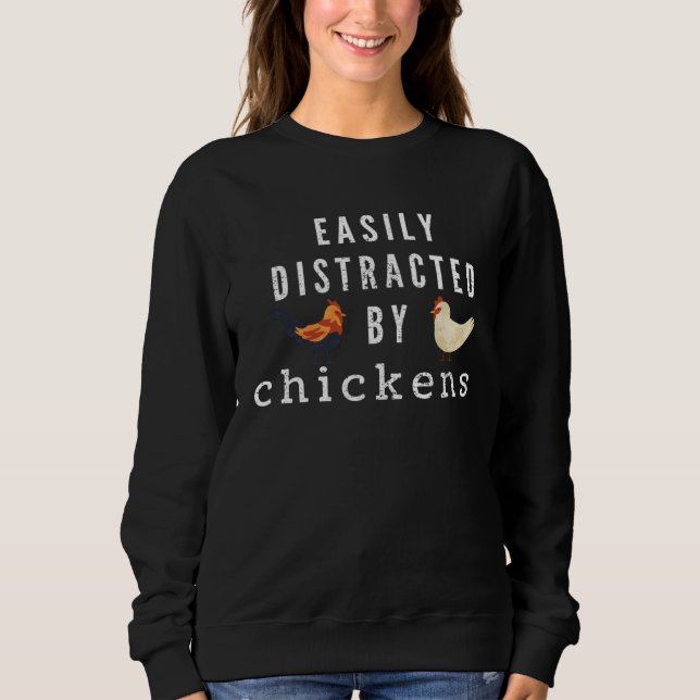 Farmers Easily Distracted by Chickens Chicken T Shirt (Framsida)