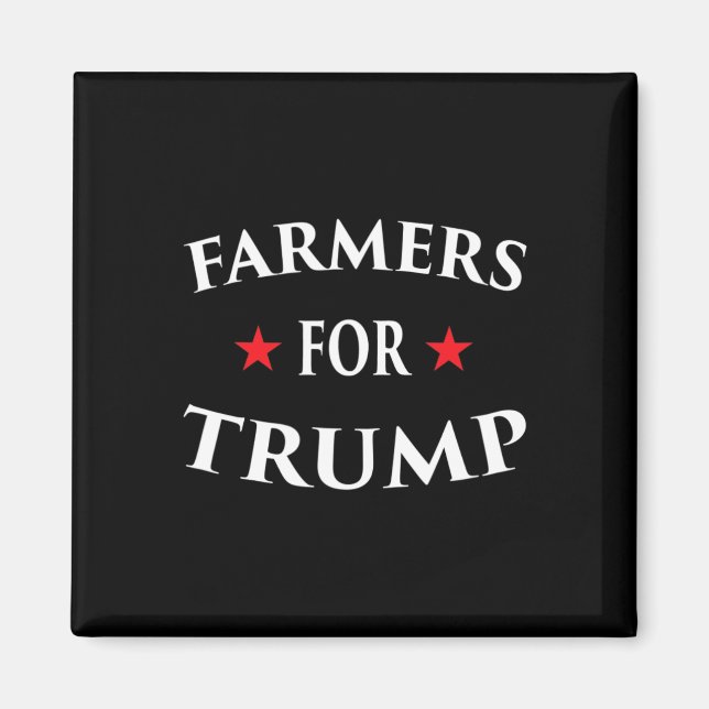 Farmers For Trump Bondgård Traktor Flyg Över Lands Magnet (Framsidan)