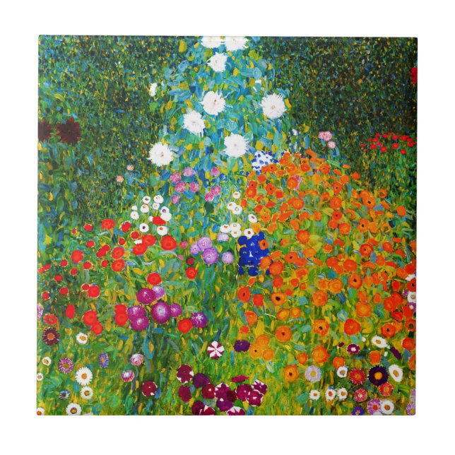 “ Farmer's garden ” , Gustav Klimt Kakelplatta (Framsidan)